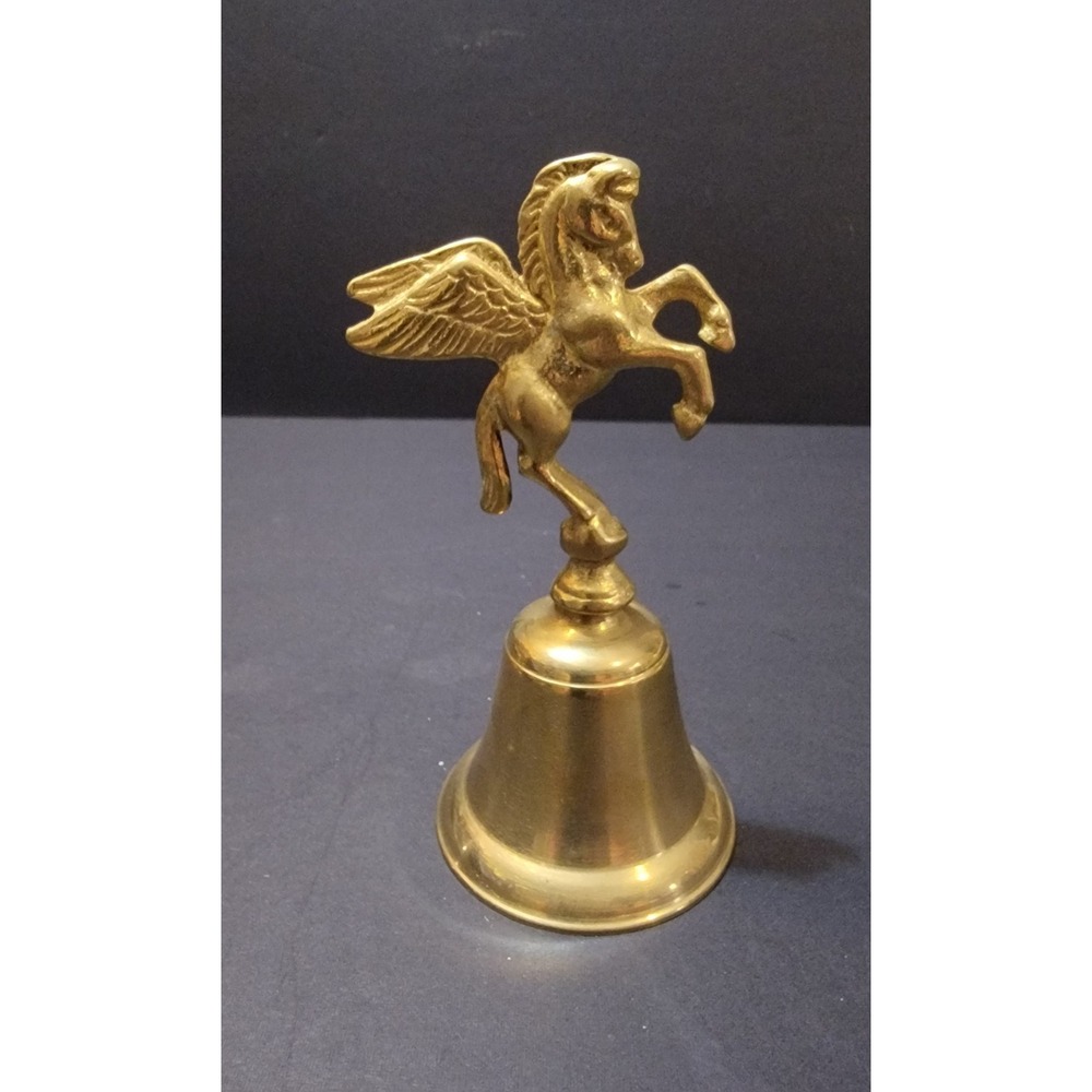 Vintage Brass Bell With Pegasus 5.5"